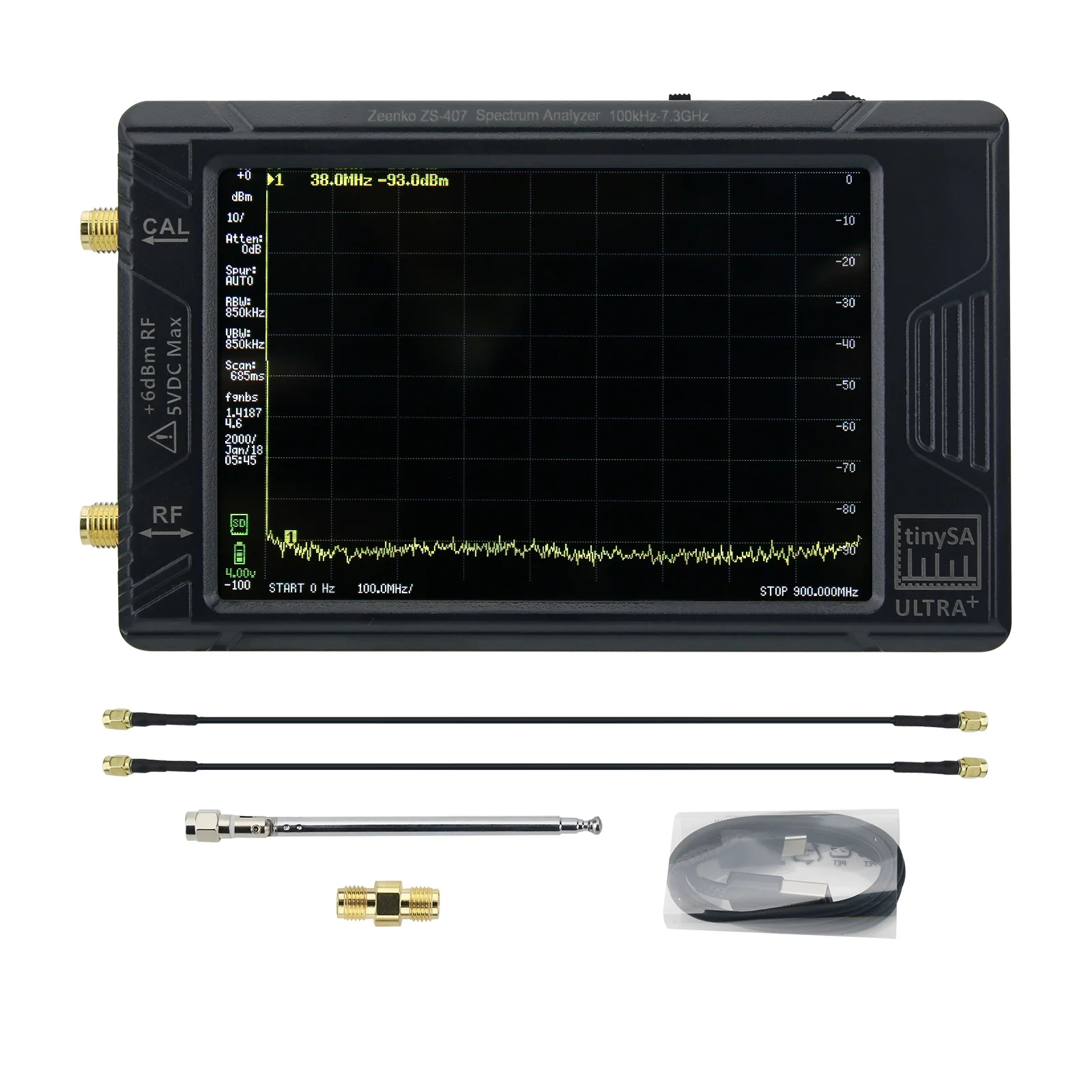 新型Ultra+ ZS-407ハンドヘルドスペクトラムアナライザ 900MHz-7.3GHz